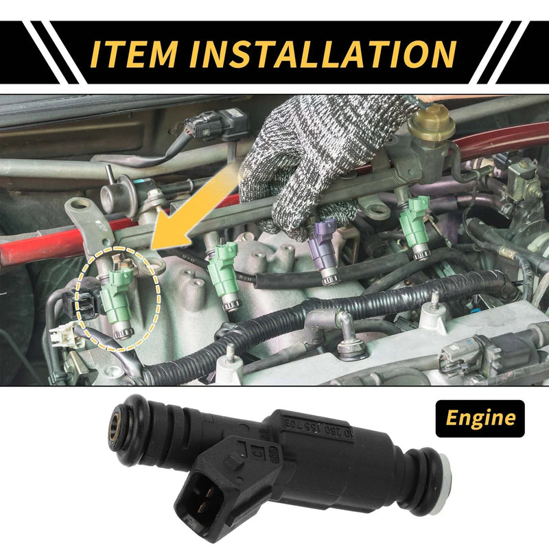 Jeep Grand Cherokee 4 Holes Black Fuel Injector Nozzle (1993-2023)