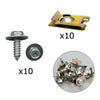 Opel 10x Set Screws Sheet Metal Nut Underbody Fender Screw Clips