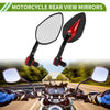 M8 Rear View Mirrors / 1 Set / Prismatic Shape Black Red Aluminum Plastic