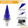 Universal Motorcycle M6 License Plate Screws Cover 54mm Aluminum Blue 4 x