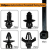 160Pcs Universal Car Wire Harness Fastener Cable Clips Ties