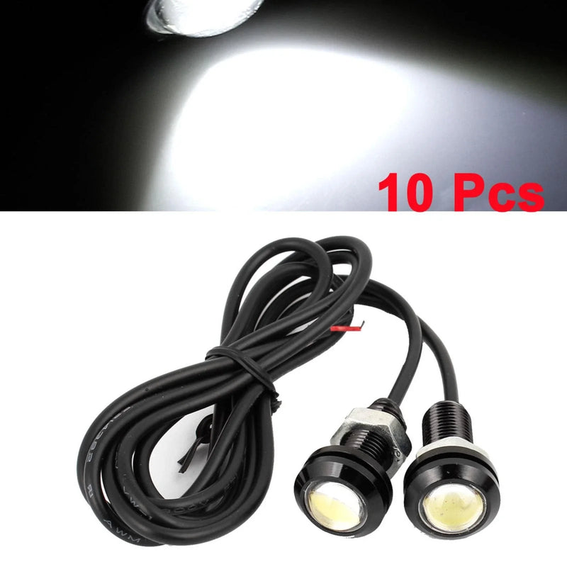 Car & Motorcycle 10x 3W White LED Eagle Eye DRL Tail Backup Lamp
