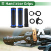 Motorcycle 7/8" 22mm Hand Grips Blue Diamond Pattern