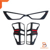 Isuzu D-Max 20-23 Matte Black Headlight Taillight Cover Trim