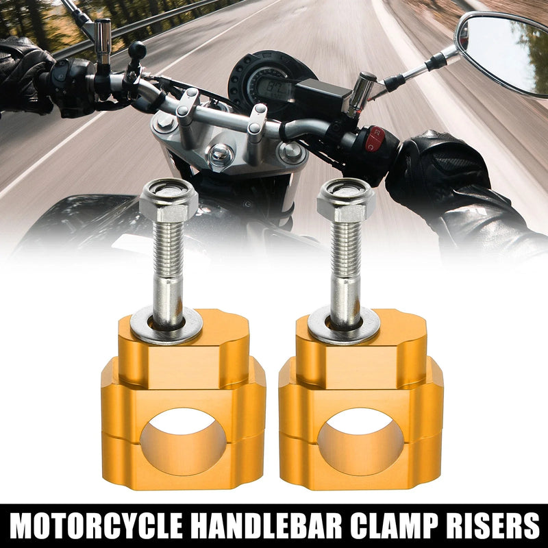Motorcycle 2 x Handlebar Bracket Clamps Fit 1-1/8" 28mm Bar