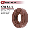 Oil Seal 2 x Seal Ring Rotary Shaft Seal FKM Rubber 17x35x8mm Brown