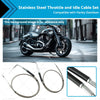 Harley-Davidson Throttle & Idle Cable Set 56-1/2" Stainless Steel