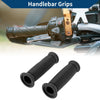 Motorcycle Rubber Black 1 x Pair 7/8" 22mm Hand Grips