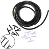 Windshield Wiper Washer Nozzle Hose Kit 4m 12 Connector Black/White