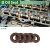 Oil Seal 20x40x7mm FKM Rubber Brown 5 Pcs