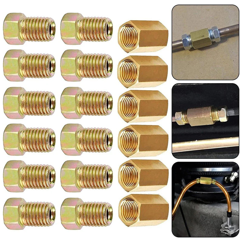 Brake Pipe Fitting Nuts 18pcs