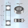 Make Model 5 x 8x19x6mm Double Rubber Sealed Deep Groove Ball Bearings