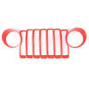 Jeep Wrangler JL Red Front Headlight & Grille Cover Trim (2018)