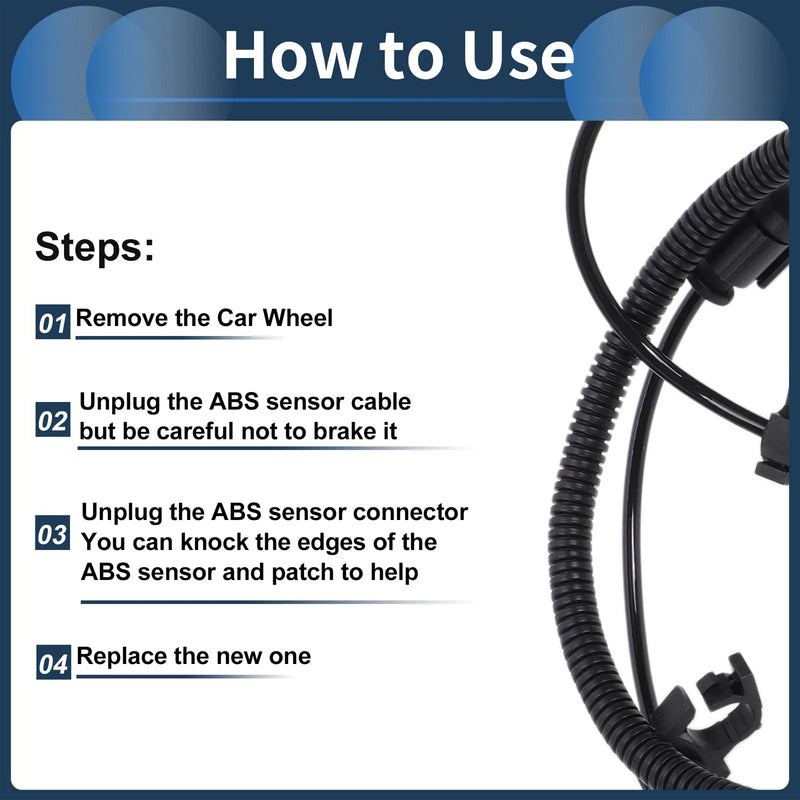 Jeep Liberty Front Left ABS Wheel Speed Sensor (2002-2007)