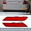 Honda Civic Rear Bumper LED Reflector Brake Tail Light Red Lens (13-15)