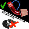 AC Red Aluminum Induction Pipe for Car Cold Air Intake Filter System