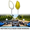 M10 / Motorcycle Rear View Mirrors / Prismatic Shape Mirrors Gold Tone