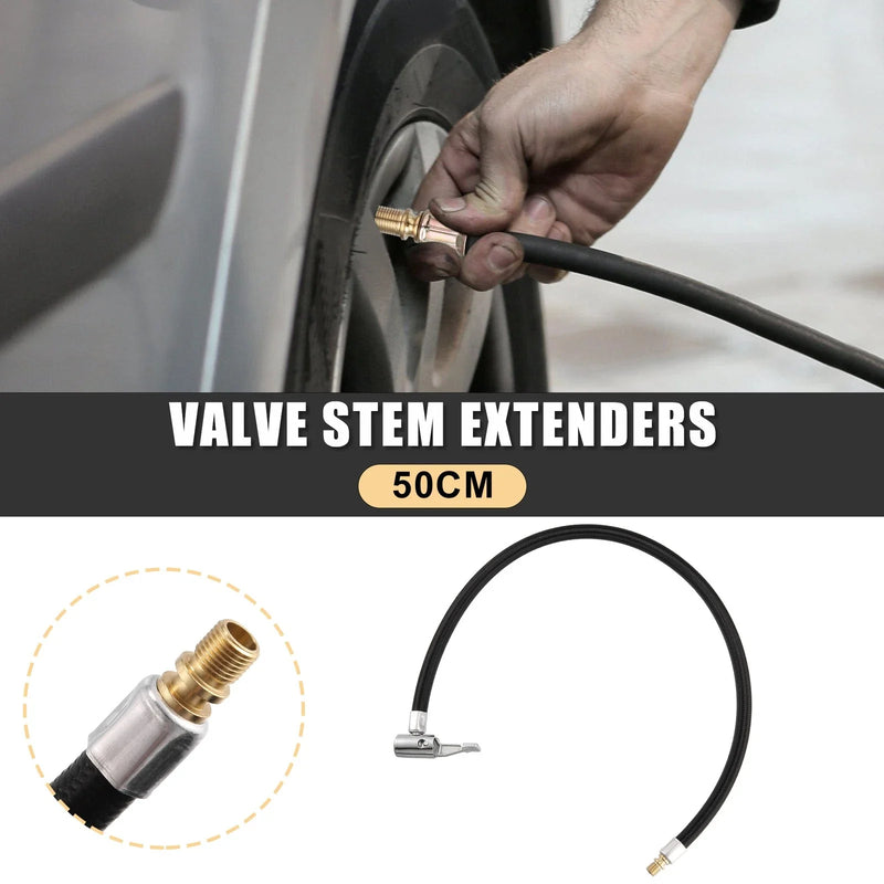 Motorcycle Bicycle 50cm 20" Valve Stem Extension Hose Inflator