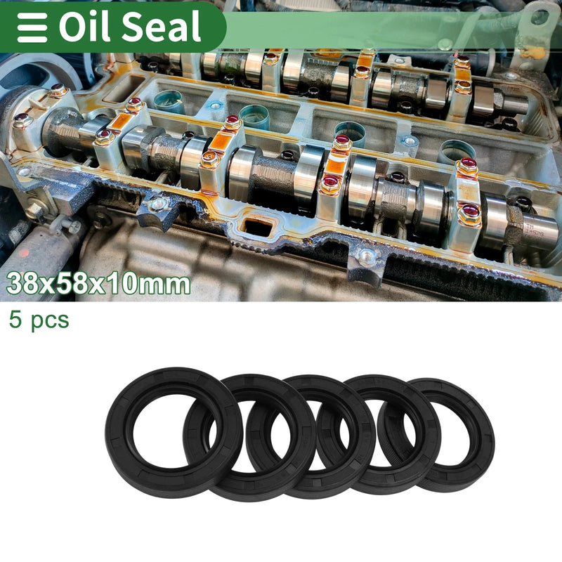 Make Model Oil Seal / 38x58x10mm / Seal Ring Shaft Seal NBR Rubber Black