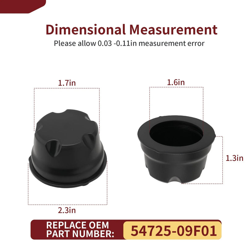 Suzuki King Quad 750 LT-A750 4X Front Rear Wheel Caps (2008–2023)