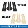 Ford Focus (2000-2007) Black 6pcs Door Pillar Window Trim