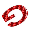 Car Badge Emblem Carbon Red Letter Decals Stickers