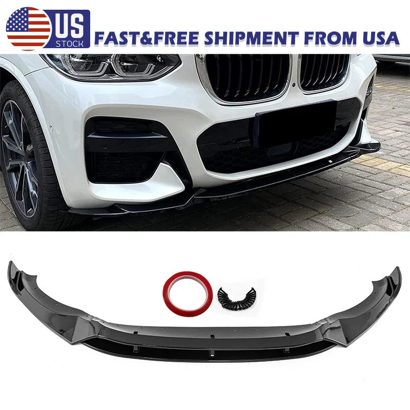 BMW X3 G01 Gloss Black Front Bumper Lip Lower Splitter (2018-2021)