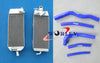 Suzuki RM125 RM125X RM125W RM125Y Aluminum Radiator & Blue Hose (1998-2000)