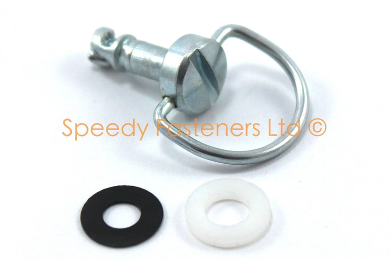 Motorcycle 6x DZUS FASTENERS D-RING FAIRING STUDS