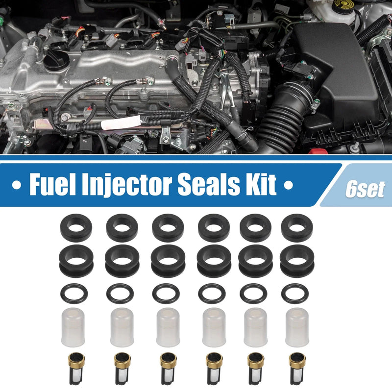 Toyota 4Runner, Pickup 6 x Fuel Injector O Rings Seals with Micro Filters