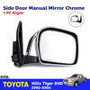 Side Mirror Manual Chrome RH Fits Toyota Hilux Tiger D4D MK4 Pickup 1998-04 D05