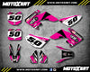 Honda CRF 50 Custom Graphics Kit DIGGER PINK (2004-2025)