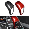 Porsche Cayenne Red Carbon Fiber Gear Shift Knob Trim Cover (2019-2023)