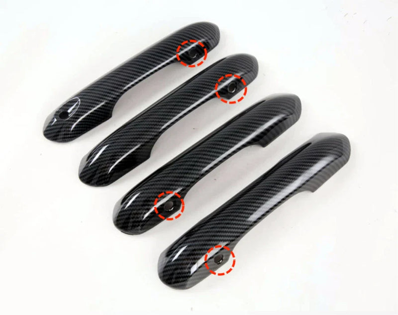 Ford Explorer Carbon Fiber Door Handle Smart Keyhole Cover Trim (2020-2023)