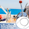 Marine Engine 2 x Marine Throttle Shift Control Box Cable with Clevis Black