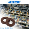 Oil Seal 32x62x10mm Brown 2 x FKM Rubber Rotary Shaft Seal