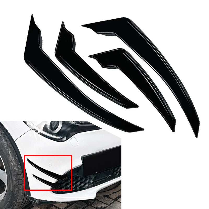 Alfa Romeo Stelvio Glossy Black Front Bumper Side Air Vent Trim (2017-2025)