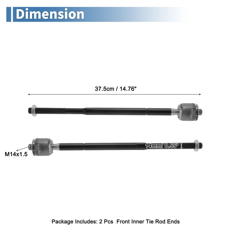 Chrysler Town & Country Front Inner Tie Rod End Links (2011-2016)