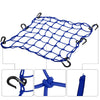 1 Pcs 40x40cm 49-Hole Motorcycle Luggage Net Bag with 6 Hooks Blue