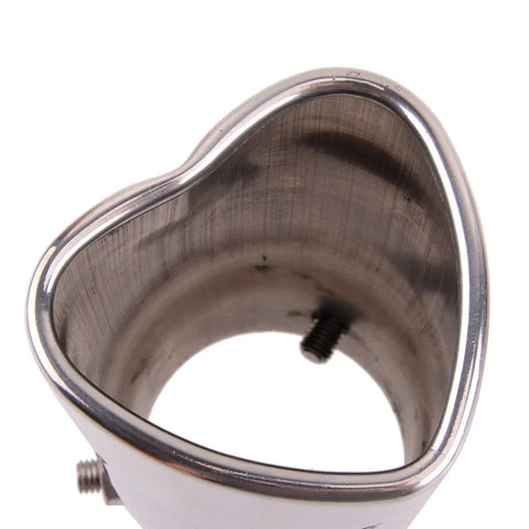 Universal Car Silver Tail Inlet Exhaust Muffler End Tip Pipe Cover