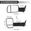 Dodge Ram 1500 with LED Turn Signal Light Silver Tone Tow Mirrors (2009-2018)
