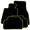 BMW 2 Series M2 F87 (2016-2021) Yellow Trim AutoWin Black Floor Mats
