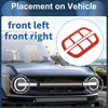 Ford Bronco (Red) - 2 x Front Left & Right Headlight Trim Bezels