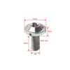 Bike Motorcycle 6 x Gold Titanium M6x20mm Torx Head Bolts
