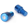 Motorcycle Dirt Bike 18mm Blue Handlebar Grips & End Cap Plugs