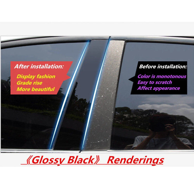 Cadillac ATS 6x Door Trim B Pillar Posts Gloss Cover (2014–2018)