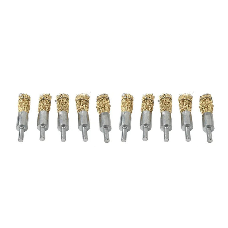 Various Models 16mm Wire Wheel Brush Cup - 5 x Copper Plated Crimped Steel