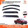 Nissan Navara D40 ST ST-X RX Dual Cab Weather Shields Rain Guards (05-15)