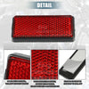 10 x Self Adhesive 56x25mm Motorcycle Spoke Reflective Red