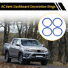 Toyota Tacoma AC Vent Dashboard Decoration Rings Blue (2016-2023)